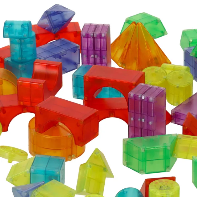 3D būvniecības magnētiskie ķieģeļi LED spīd 32 el.