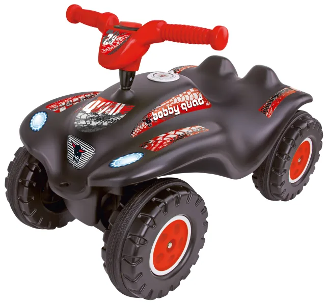 Bobby Quad Racing melns bērnu stumjamais kvadracikls
