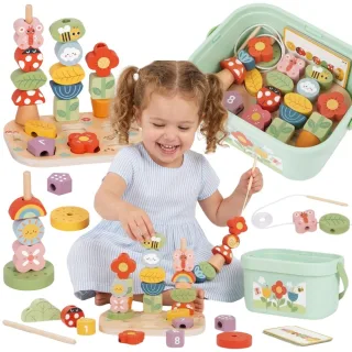 Izglītojošā kaste 5 vienā “Burvju dārzs” Montessori