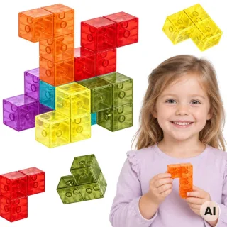 Magnētiska 3D Tetris konstrukciju puzle