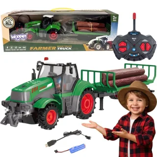 Farmer Truck RC traktors ar piekabi, mērogs 1:24