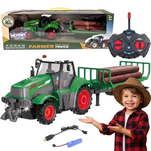 Farmer Truck RC traktors ar piekabi, mērogs 1:24