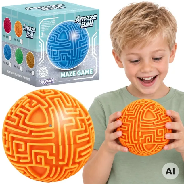 Oranža 3D labirinta bumba — veiklības spēle un mīkla