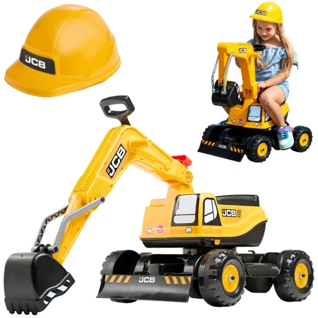 JCB Digger braucamais ekskavators ar rotējošu kausu, dzeltens, no 3 gadu vecuma