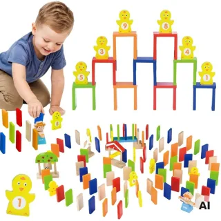 Koka domino trase, 122 detaļas