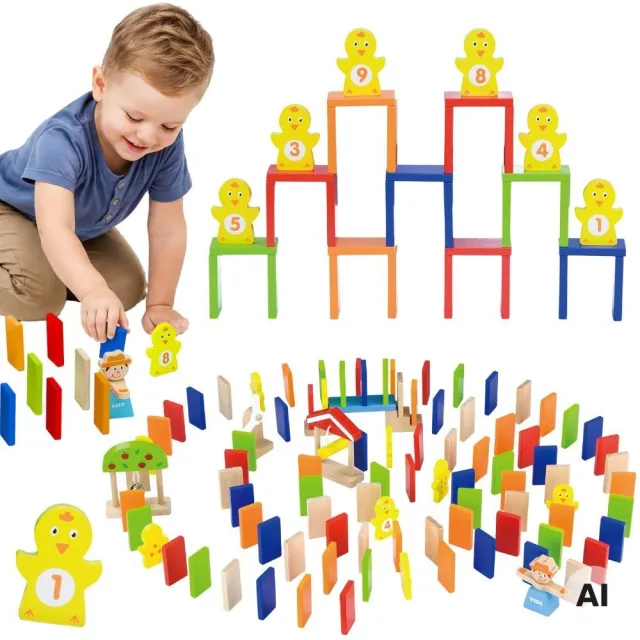 Koka domino trase, 122 detaļas