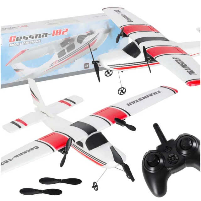 Attālināti vadāms Cessna 182 planieris akrobāts 2.4GHz gaisa kuģis