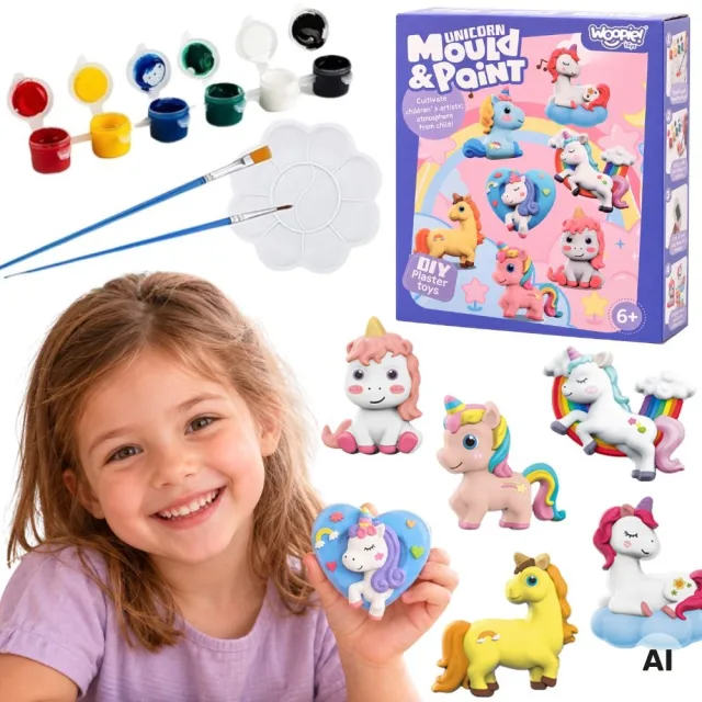 Unicorn Mould & Paint komplekts figūriņu liešanai un krāsošanai