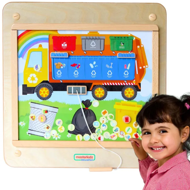 Montessori izglītojošais atkritumu šķirošanas dēlis