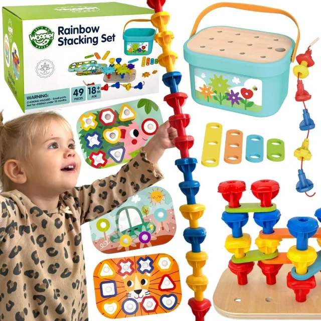 Montessori konstruktors Motorikas kaste 12 vienā