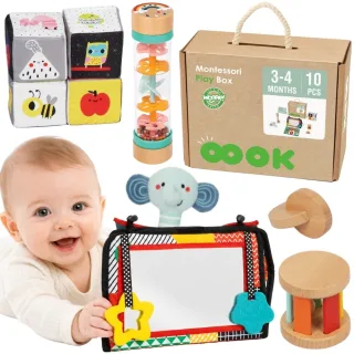 XXL Montessori sensorikas un izglītības kaste 6 vienā