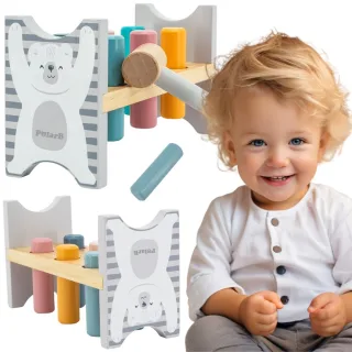 Koka āmura āmurēšanas rotaļlieta ar āmuriņu — Montessori