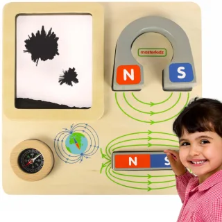 Magnētiskā izglītojošā Montessori tāfele ar kompasu