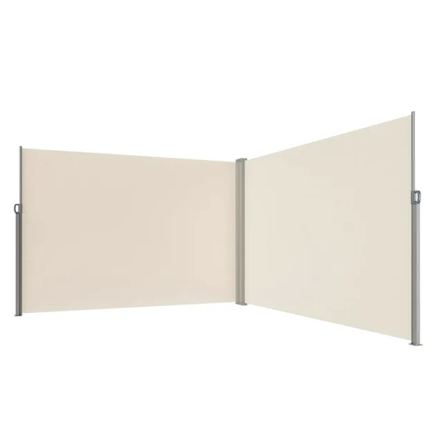 LUARO stūra sānu terases nojume 180 x 620 cm bēšs