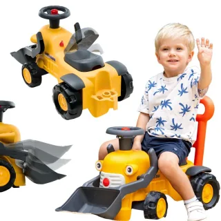 Komatsu traktors-ride-on ar kausu un signāltauri, 1–3 gadi