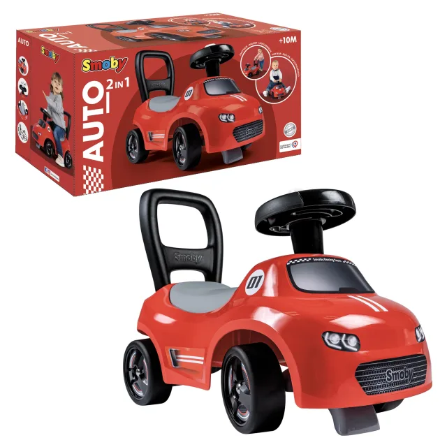 Sarkans Ride-On braucamais ar skaņas signālu