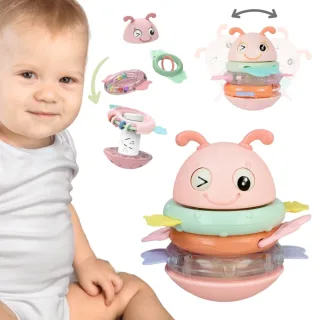 Dzeltenā bišu šūpojošā sensorā rotaļlieta 2 vienā