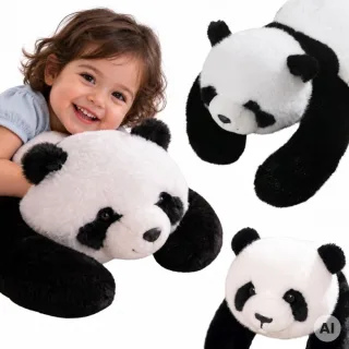 Panda — svērta sensorā mīkstā rotaļlieta, 1 kg