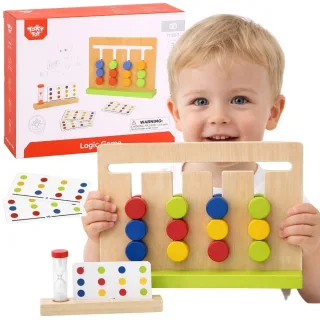 TOOKY TOY loģiskā spēle ar krāsainiem rakstiem, 30 raksti, 18 detaļas