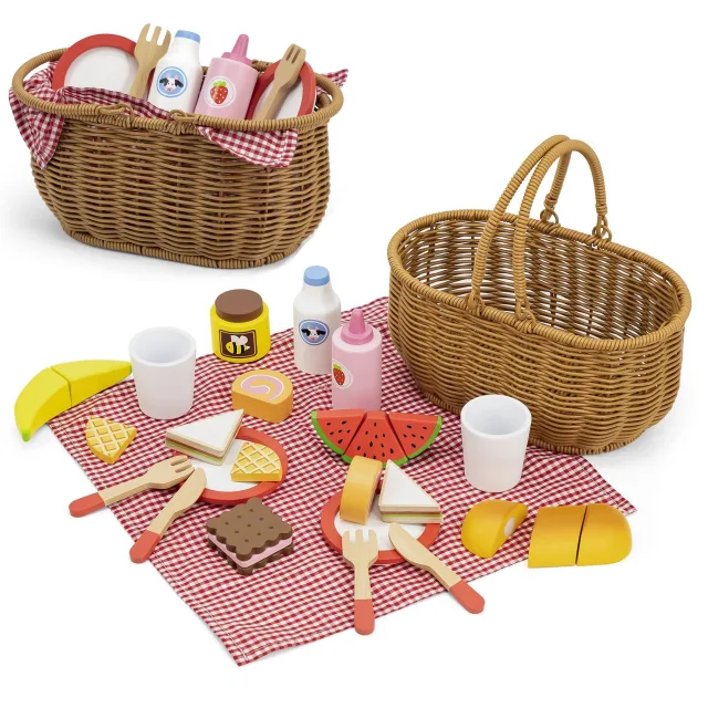 Koka piknika komplekts, 30 detaļas
