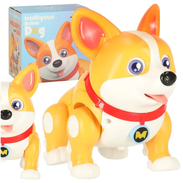 Suns suns interaktīvs robots Corgi kvēlojošas ausis mūzika