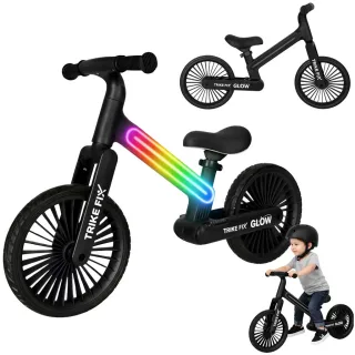 Tricikls Fix Glow LED distanču velosipēds melns