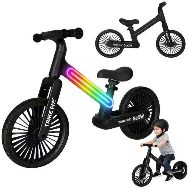 Tricikls Fix Glow LED distanču velosipēds melns