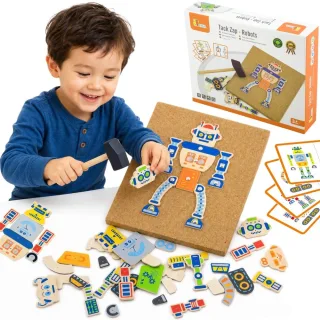 Koka robotu naglošanas komplekts, 45 detaļas