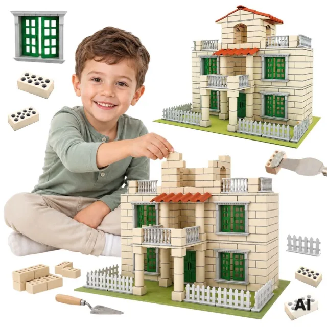 Klasiskās villas būvēšanas komplekts, 352 detaļas