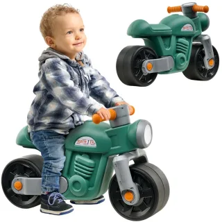 Moto Premier vintage zaļš braucamais motocikls bērniem no 1 līdz 3 gadiem