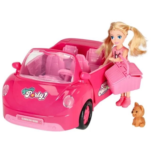 Lelle automašīna kabriolets rozā 4 el.