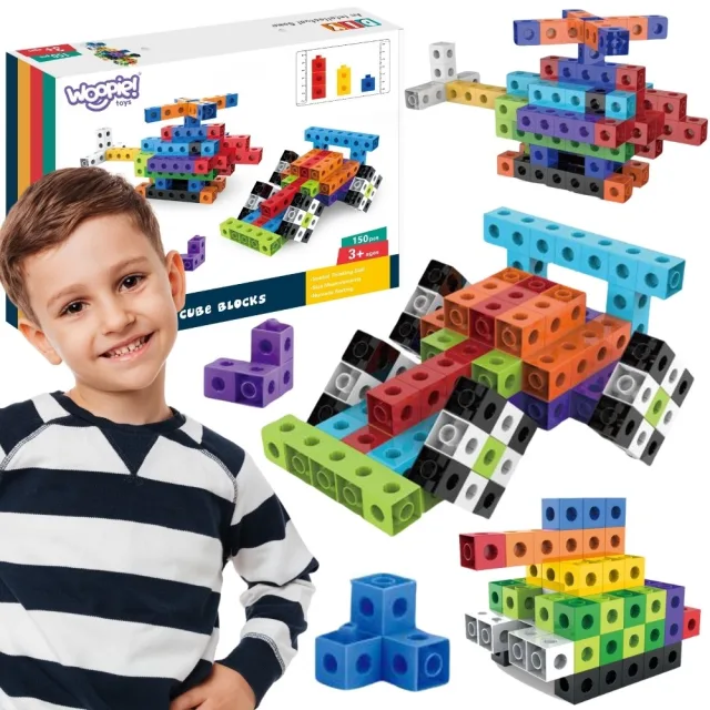 3D konstrukciju klucīši — kubi, 150 gab.