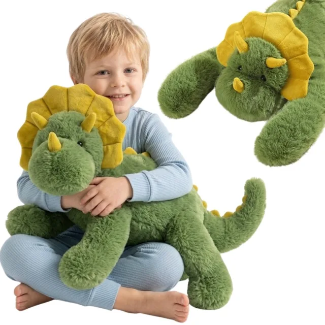 Dinozaurs — svērts sensorais plīša mīkstais rotaļu biedrs, 65 cm, 1,5 kg