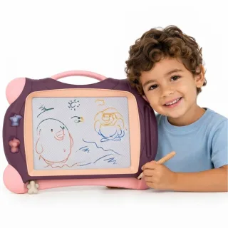 Magnētiskā zīmēšanas tāfele ar 2 violetiem zīmogiem