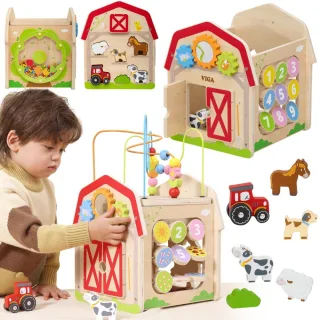 Koka izglītojošais kubs Activity Farm, 7 vienā