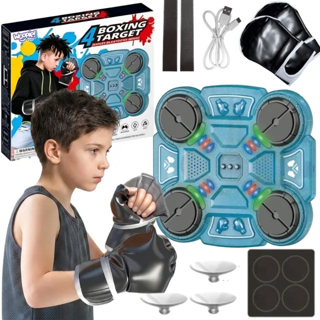 Inteliģentais muzikālais boksa mērķis 4 Boxing Target, zils