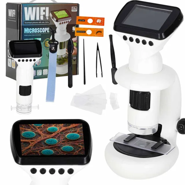 Elektronmikroskops wifi USB LCD ekrāns 200x 1000x