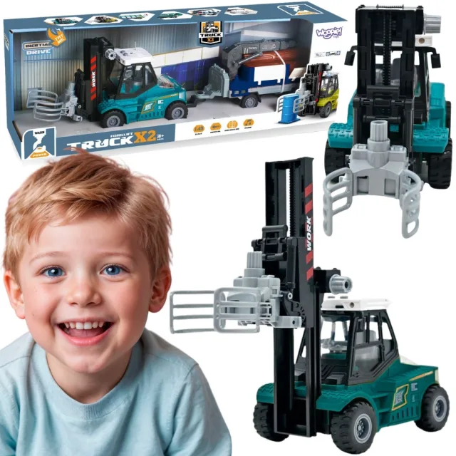 Truck X2 iekrāvējs ar piekabi un celtni