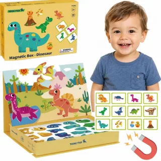 Magnētiskā puzle Dinozauri