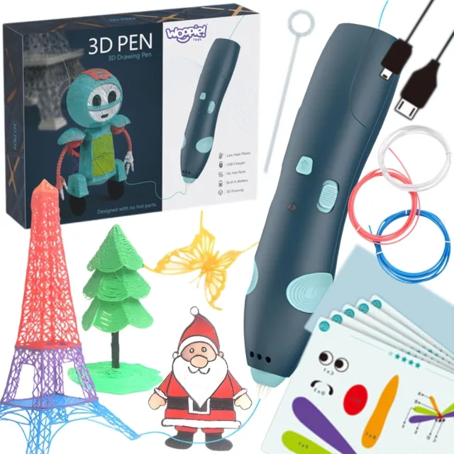 3D zīmēšanas pildspalva ar USB un filamentiem