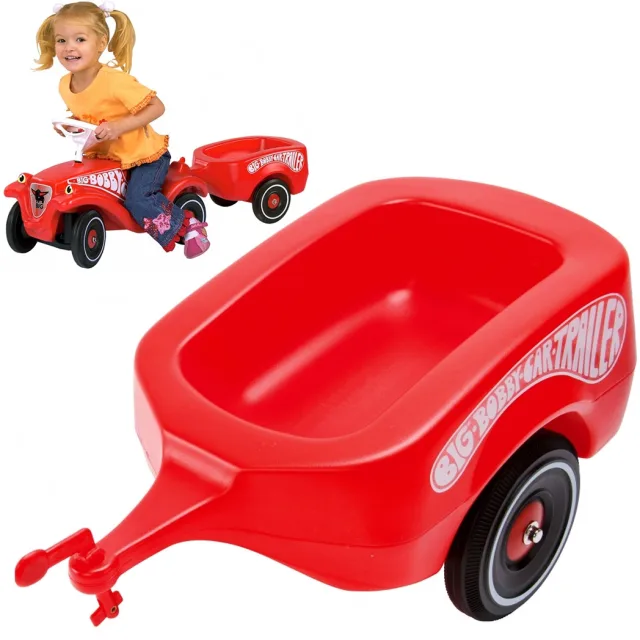 Sarkana piekabe Bobby Car braucamajai rotaļlietai