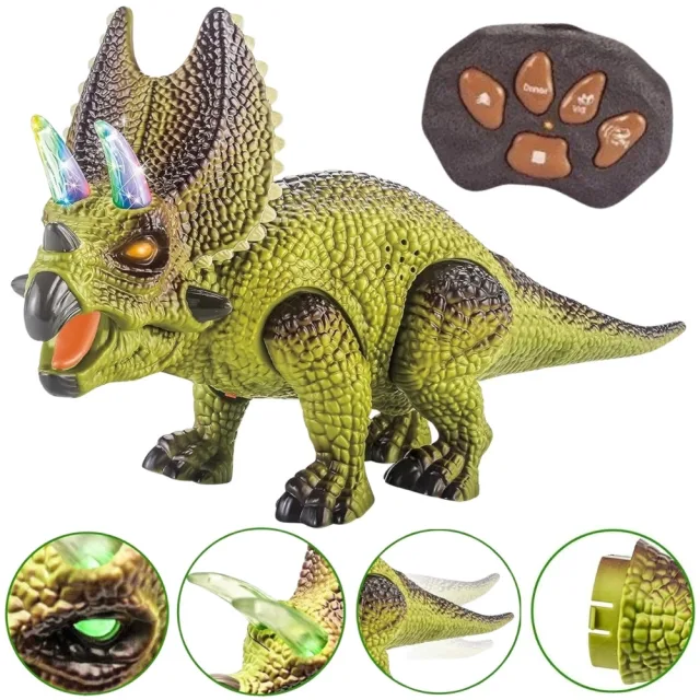 Tālvadības RC robots triceratops