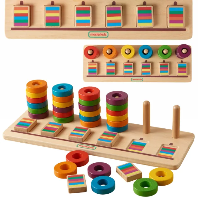 Montessori skaitīšanas un krāsu apguves šķirošanas puzle