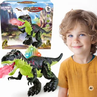 Staigājošs Tyrannosaurus Rex dinozaurs ar gaismas un skaņas efektiem