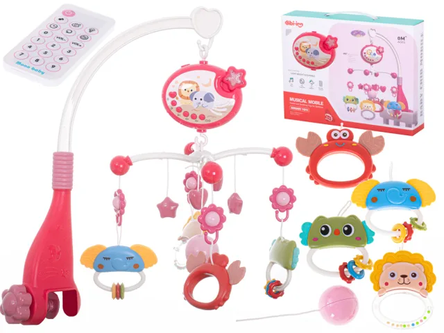 Lullaby zvaigžņu dizaina karuselis rozā + tālvadības pults