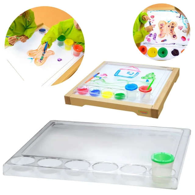 Montessori kvadrātveida krāsošanas paplāte
