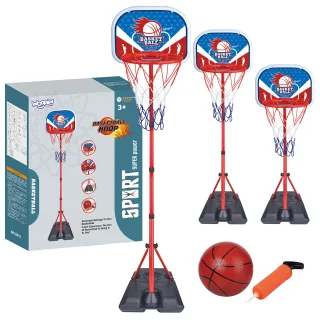 Brīvi stāvošs basketbola komplekts ar regulējamu augstumu 90–170 cm un bumbu