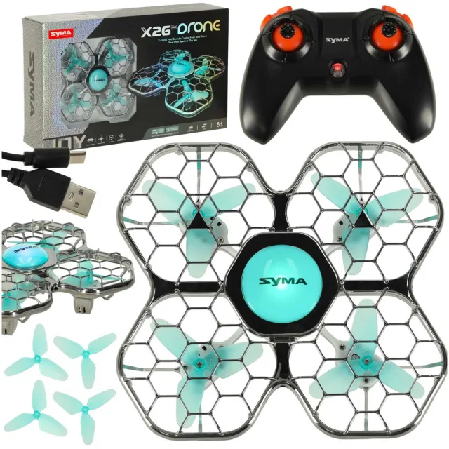 Syma X26PRO 2.4GHz Wi-Fi RC drons melns