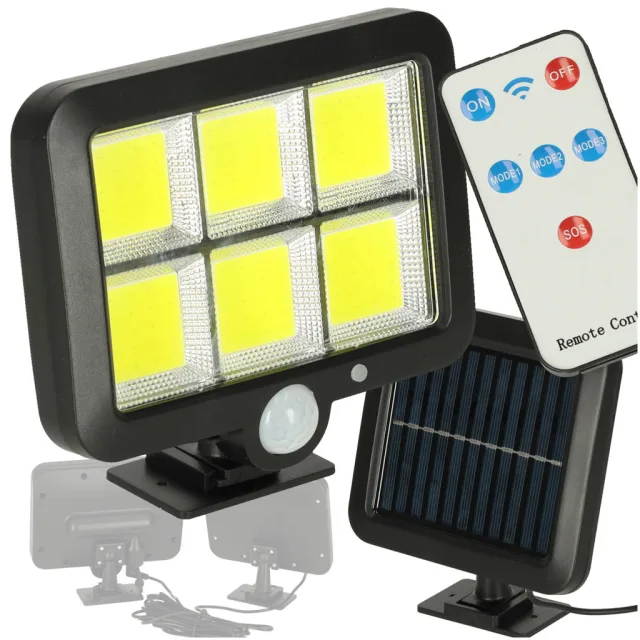 Saules kustības un krēslas sensora lampa 120 LED