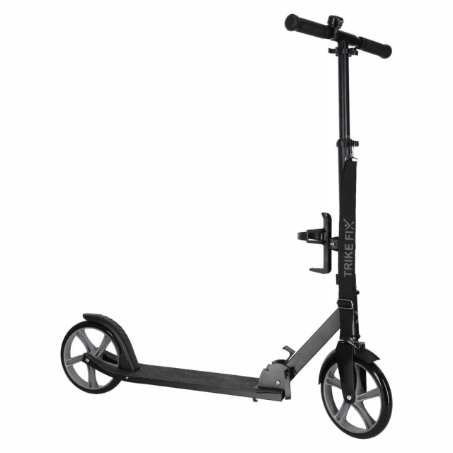 Trike Fix saliekamais pilsētas skrejriteņš ar 200 mm riteņiem, melnā un pelēkā krāsā